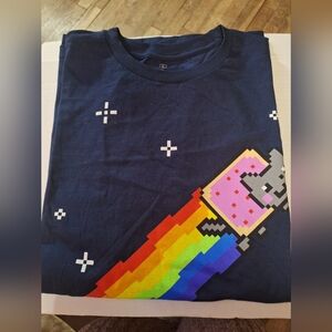 NWOT Navy Blue Nyan Cat T-Shirt